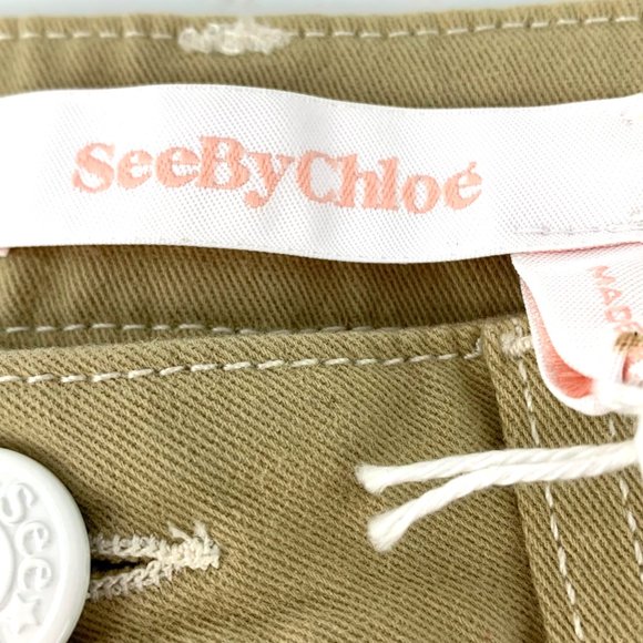SEE‎ BY CHLOE Denim Cropped Pant - Picture 4 of 12